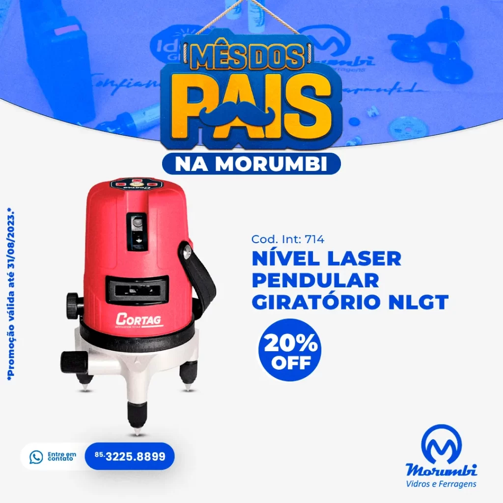 NÍVEL LASER PENDULAR GIRATÓRIO NLGT - MORUMBI VIDROS E FERRAGENS