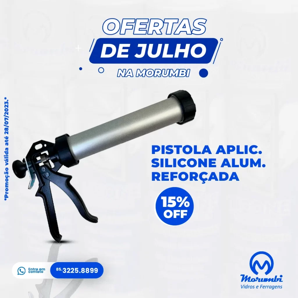 PISTOLA APLICADORA DE SILICONE DE ALUMÍNIO CORTAG - PROMOÇÕES PARA VIDRACEIROS MORUMBI VIDROS E FERRAGENS