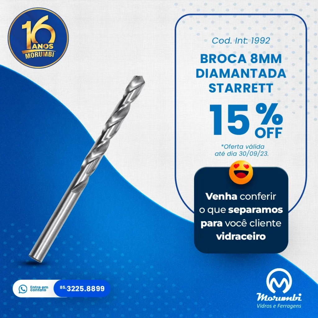 BROCA 8MM DIAMANTADA STARRETT - Morumbi Vidros e Ferragens (FEED)