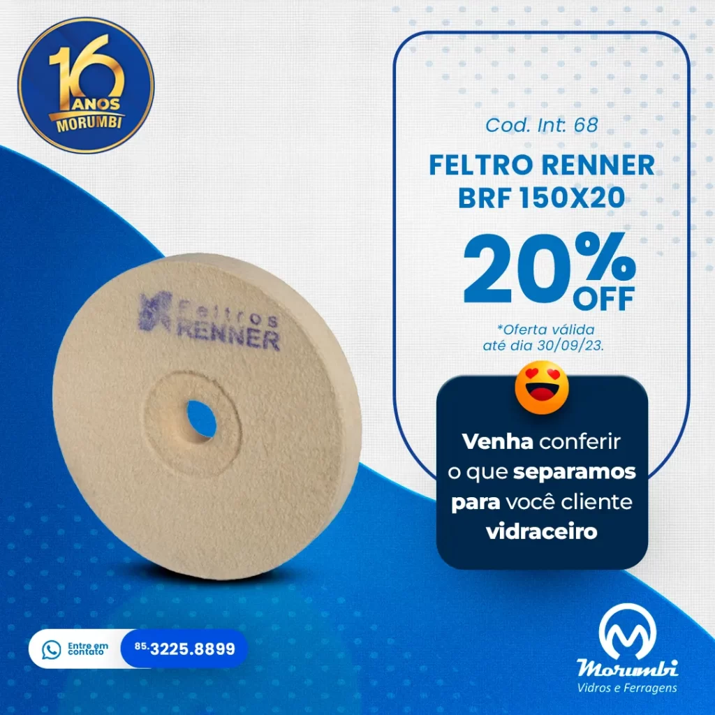 FELTRO RENNER BRF 150X20 - Morumbi Vidros e Ferragens (FEED)