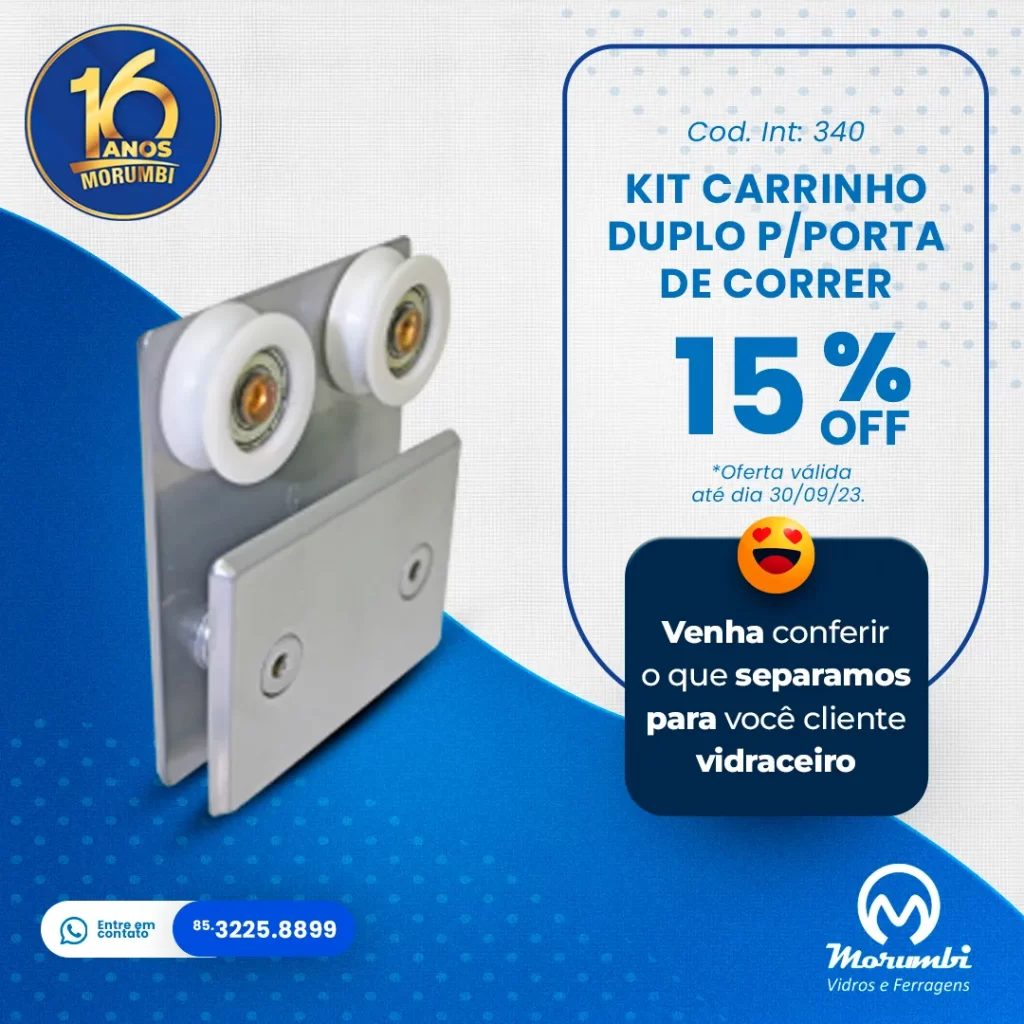 KIT CARRINHO DUPLO P_ PORTA DE CORRER - Morumbi Vidros e Ferragens (FEED)