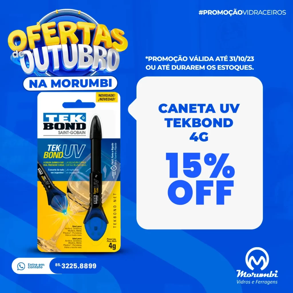 CONETA UV TEKBOND 4G - MORUMBI VIDROS E FERRAGENS (FEED)