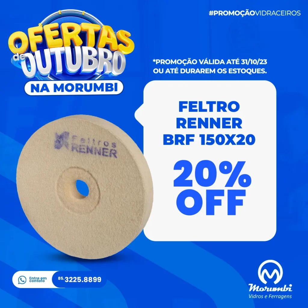 FELTRO RENNER BRF 150X20 - MORUMBI VIDROS E FERRAGENS (FEED)