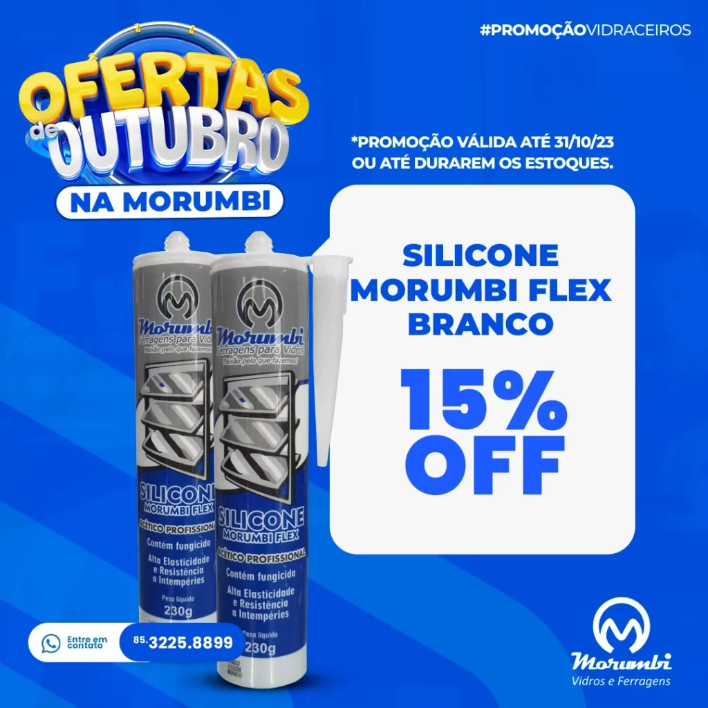 SILICONE ACÉTICO MORUMBI FLEX BRANCO - MORUMBI VIDROS E FERRAGENS (FEED)